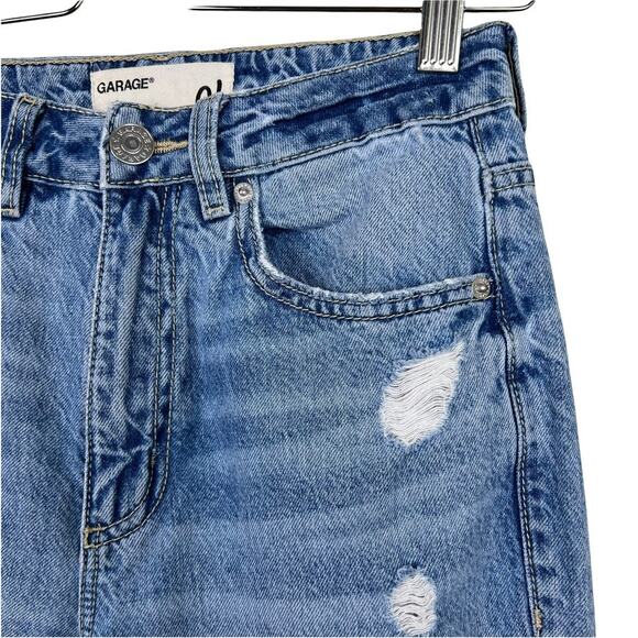 Garage Distressed High Rise Straight Leg Jeans Size 1 - Picture 4 of 11